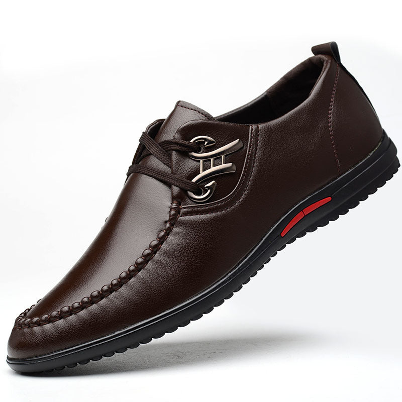 2021 spring new arrival: men's casual leather shoes - business formal, lace-up, versatile soft leather footwear - dropshipping available