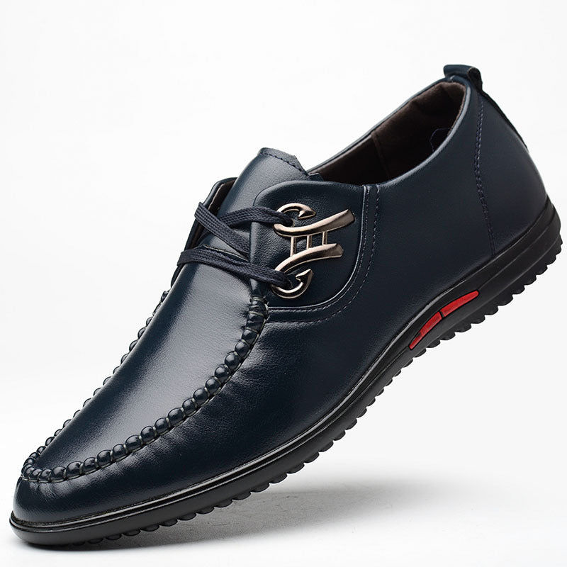 2021 spring new arrival: men's casual leather shoes - business formal, lace-up, versatile soft leather footwear - dropshipping available