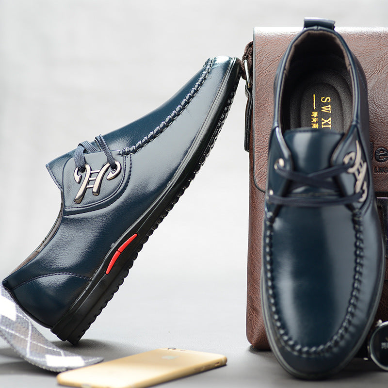 2021 spring new arrival: men's casual leather shoes - business formal, lace-up, versatile soft leather footwear - dropshipping available