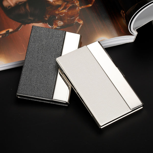 Xusheng new fashion business creative business card box men's and women's business card holder imitation leather gift LOGO