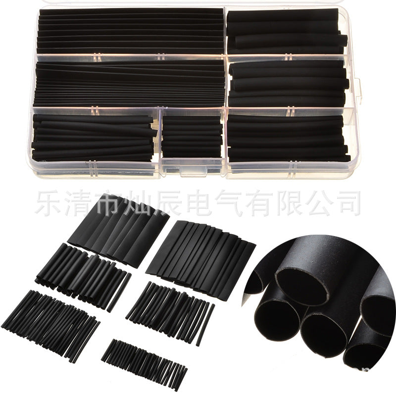 Cross-border e-commerce 150pcs heat shrinkable sleeve B box, heat shrinkable tube black, set of insulating sleeve