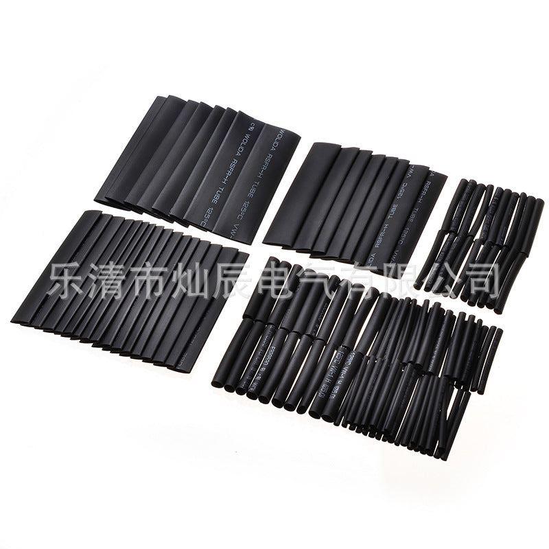 Cross-border e-commerce supply 127pcs heat shrinkable tube bag, heat shrinkable tube black, casing, factory direct sales