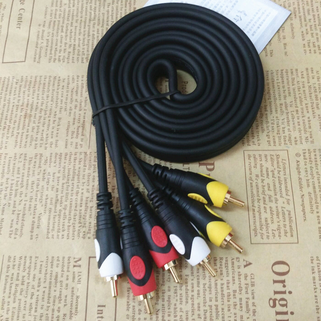 First line AV cable audio & video cable, set-top box DVD TV cable 3 to 3 6 head cable Lotus cable 5 meters 3 head