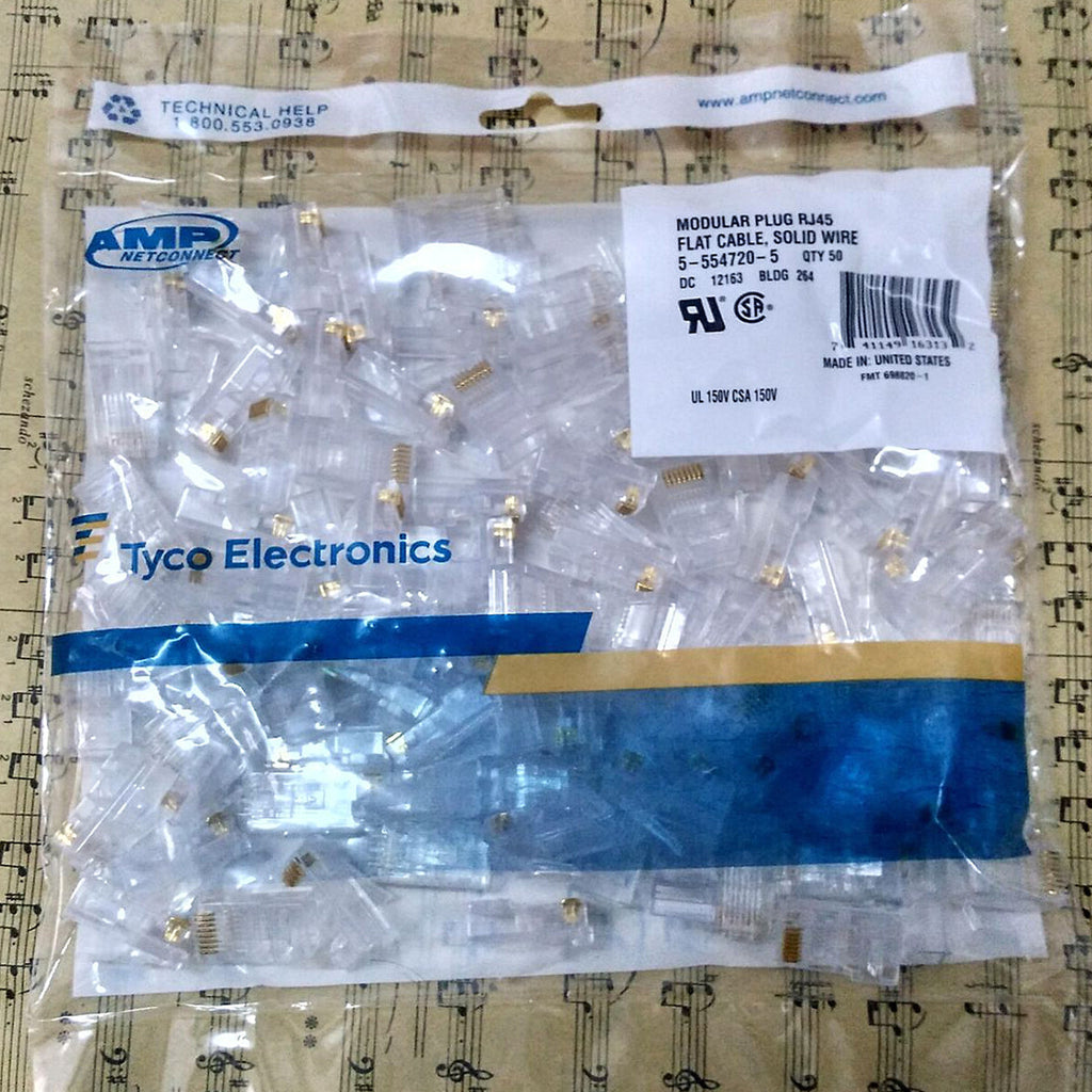 Network RJ45 network cable connector directly from the manufacturer, super five network cable head, network crystal head, boxed