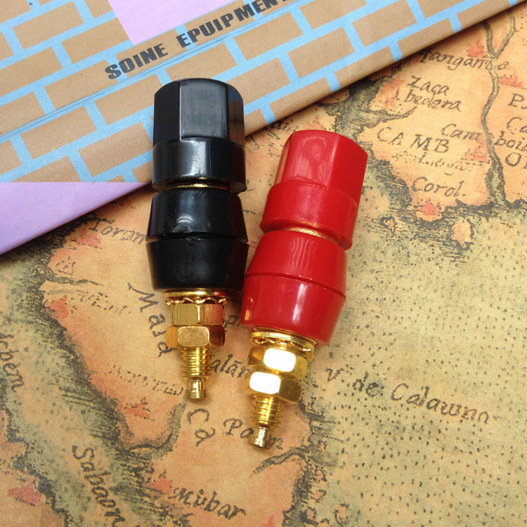 Factory direct sales hexagonal single connection post, speaker audio connection post, box connection post, banana head socket, alloy