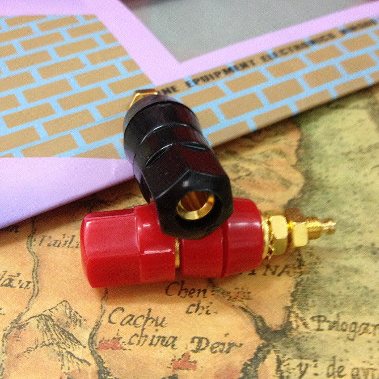 Factory direct sales hexagonal single connection post, speaker audio connection post, box connection post, banana head socket, alloy