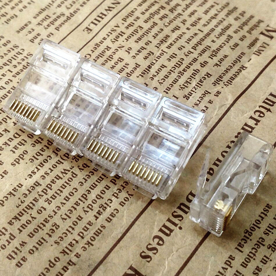 Network RJ45 network cable connector directly from the manufacturer, super five network cable head, network crystal head, boxed