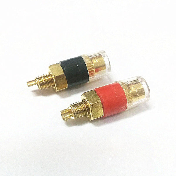 Small crystal transparent terminal, high-grade all-copper gold-plated terminal, power amplifier audio speaker terminal block