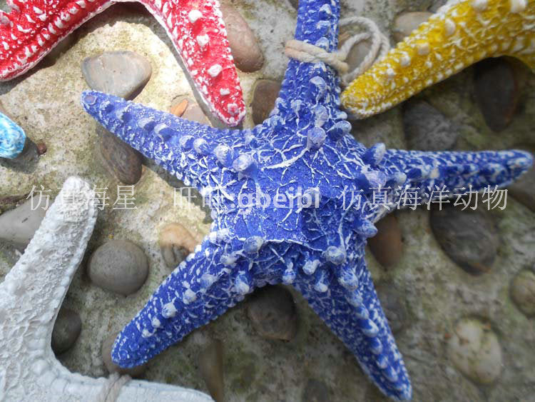 Simulation starfish fake fish ocean theme hotel restaurant decoration Mei Chen animation wall pendant resin starfish model