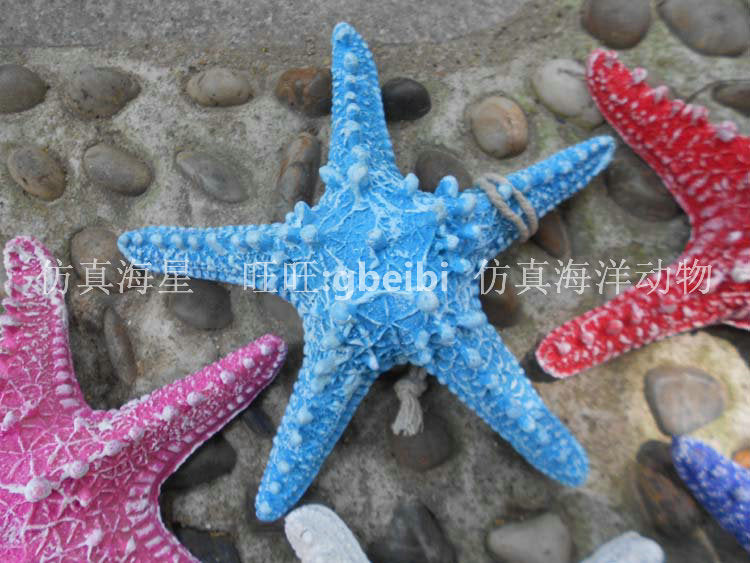 Simulation starfish fake fish ocean theme hotel restaurant decoration Mei Chen animation wall pendant resin starfish model