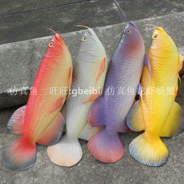 Simulation PU fish soft glue fish high imitation golden arowana model early education props feel fake fish store decoration landscaping props