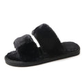2024 autumn/winter plush slippers - outdoor wear, flat cotton slippers, open-toe confinement slippers, bestie flip-flops, warm women's shoes