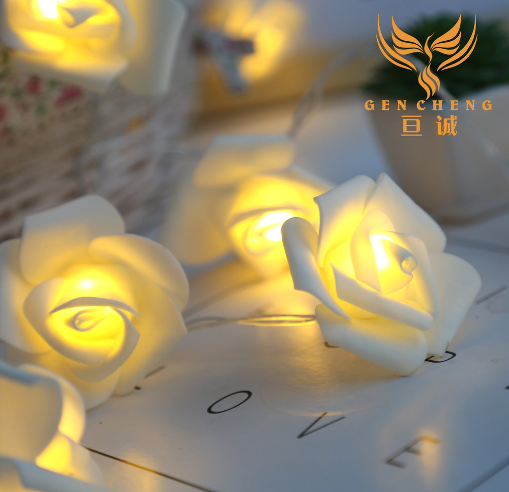 LED rose light string rose battery box decorative light Valentine's Day gift LED simulation rose light string