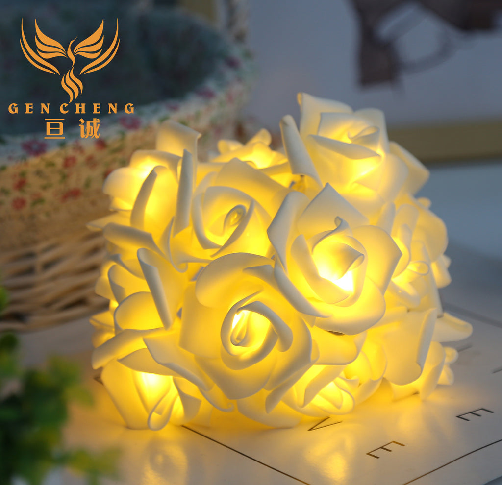 LED rose light string rose battery box decorative light Valentine's Day gift LED simulation rose light string