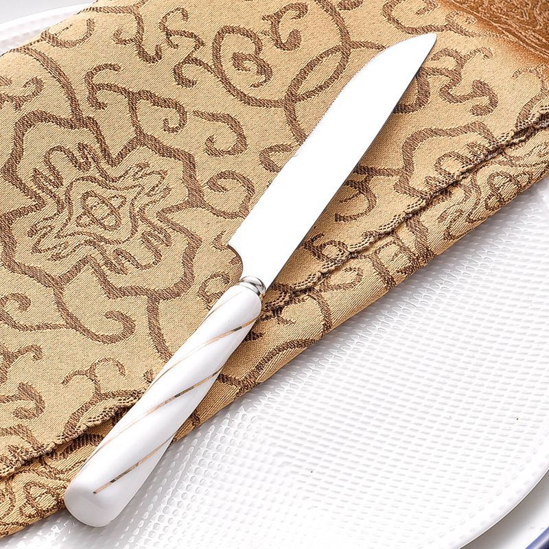 western stainless steel tableware knife, fork and spoon gift box stainless steel spoon threaded ceramic gift tableware wholesale