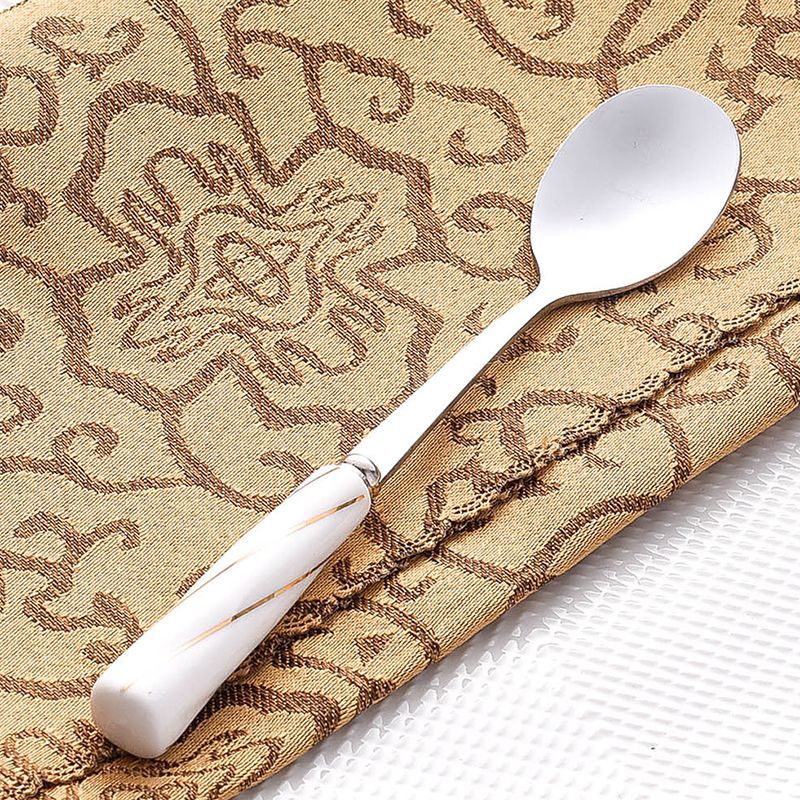 western stainless steel tableware knife, fork and spoon gift box stainless steel spoon threaded ceramic gift tableware wholesale