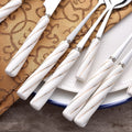 western stainless steel tableware knife, fork and spoon gift box stainless steel spoon threaded ceramic gift tableware wholesale