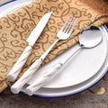 western stainless steel tableware knife, fork and spoon gift box stainless steel spoon threaded ceramic gift tableware wholesale