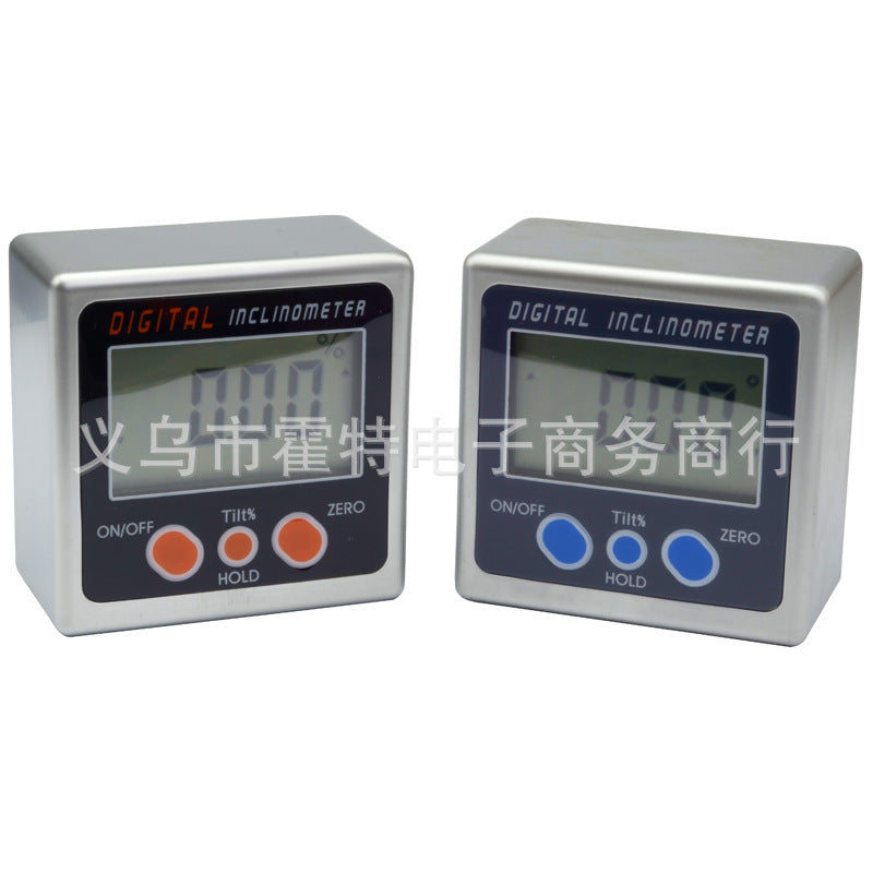 Digital Display Inclinometer Electronic Angle Ruler Angle Gauge Level Inclinometer Box with Magnetic, Plastic Housing