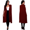 Aliexpress hot selling autumn new arrivalstylishpure colorlong large cloak fashionplus size women's suit outwear