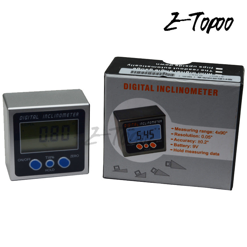 HUOTO metallic color 4 * 90 degrees, high quality, mini, angle meter, electronic tilt box