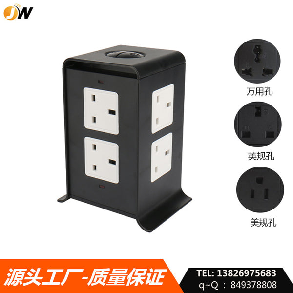 Factory processing custom square socket, creative porous plug-in board power strip British standard European standard American standard socket
