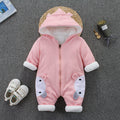 Fall and winternew arrival baby onesie 0-1 years old infant winter thickened onesie romper winter outing cotton jacket