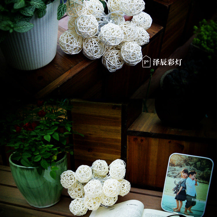 Hot-selling led Thai vine ball light string indoor Christmas holiday lights outdoor decoration waterproof string lights battery box lights