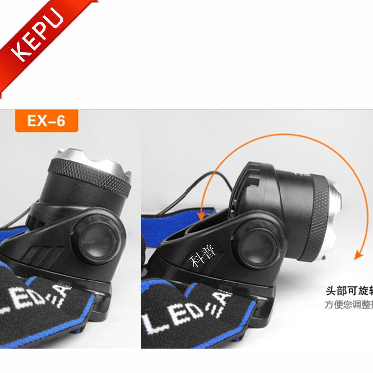 Lighting head-mounted V9 induction charging headlight T6 high power telescopic 10W rechargeable LED strong light headlight