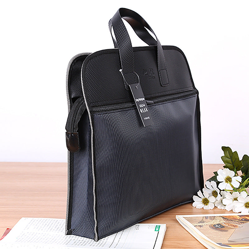 Double-layer multi-functional portable meeting information bag business office bag supports LOGO806 thickened briefcase manufacturer