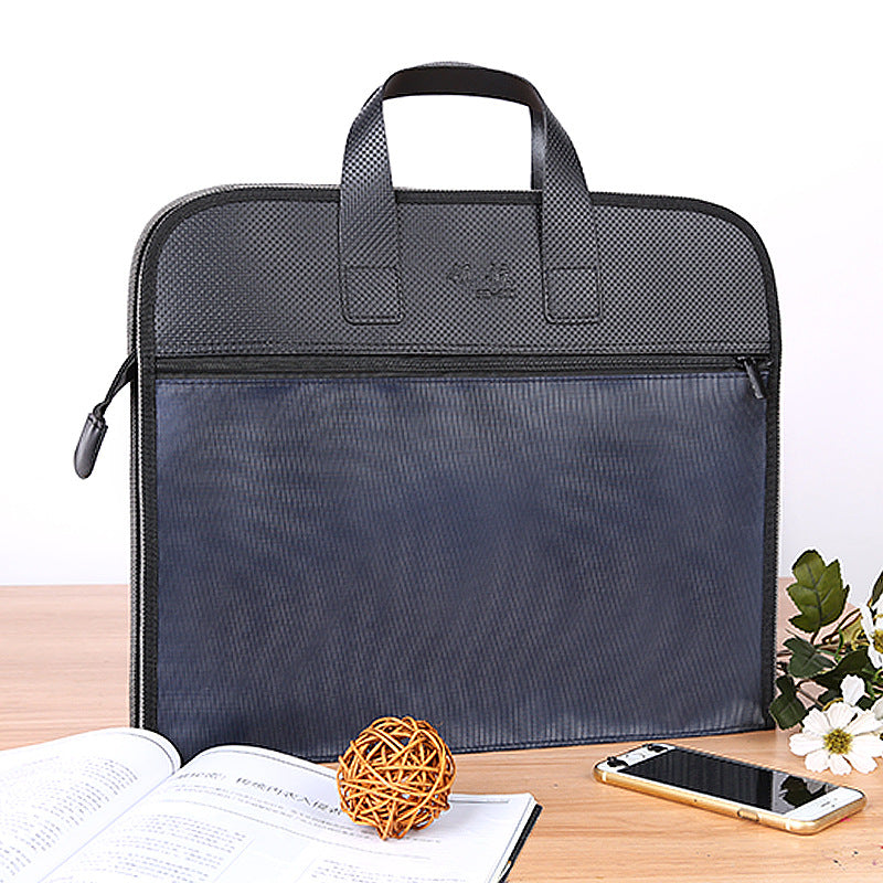 Double-layer multi-functional portable meeting information bag business office bag supports LOGO806 thickened briefcase manufacturer