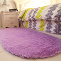 Oval home living room bedroom silk wool carpet floor mat cute room bedside blanket full cover girly heart customizable