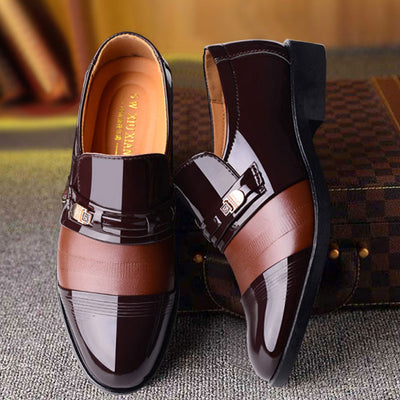 2021 spring men's business formal hollow-out leather shoes, slip-on perforated versatile men's footwear, dropshipping available