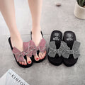 2025 summer flash sale: new 6cm high-heeled beach flip-flops - cute & stylish bowknot outdoor sandals