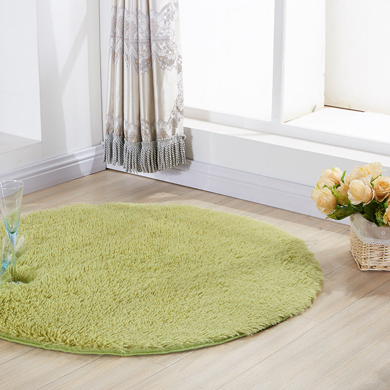 Silk wool round rug, floor mat, living room bedroom carpet, bedside mat, foot mat, computer chair pad, yoga mat
