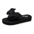 Shine jiao 2025 new 3cm mid-heel beach flip-flops - cute & stylish bowknot outdoor summer sandals