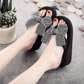 Flip-flops 6cm plus single layer lower bow black
