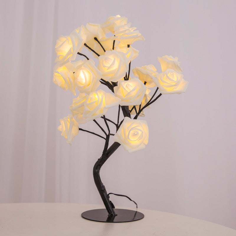 European warm rose lights string tree lights photo props girl heart room Korean chic decorative desk lamp