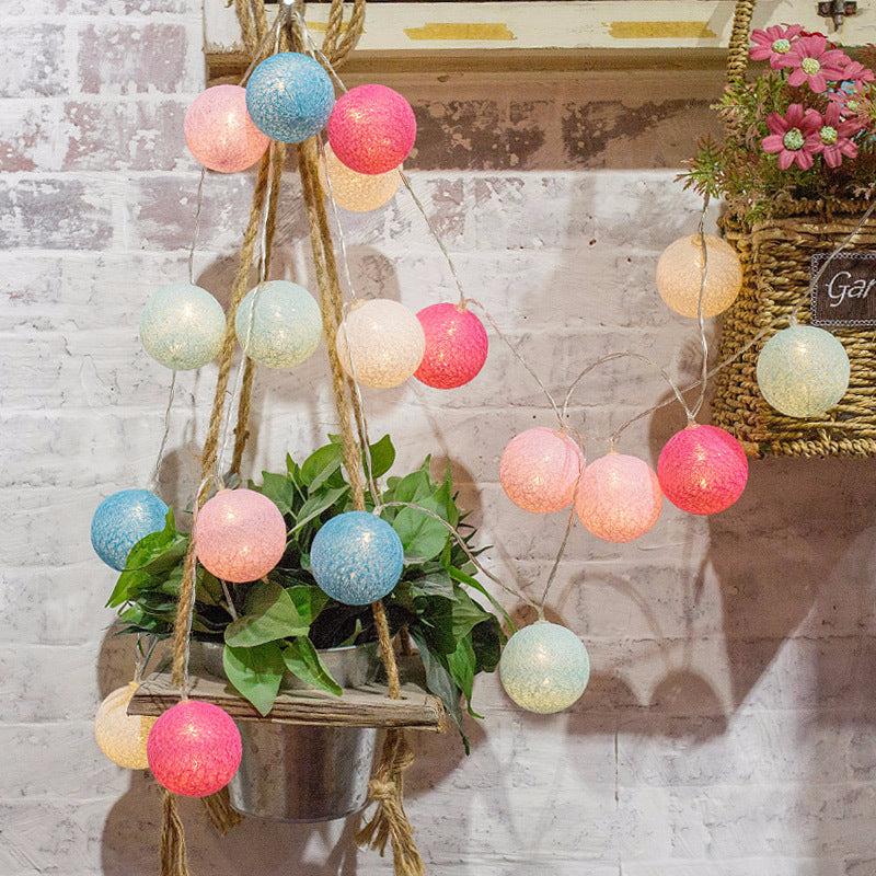 Cotton ball led bedroom decorative light small light small colorful light flashing light full sky star light string romantic bubble string light star light