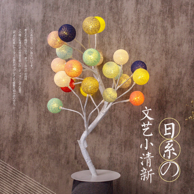 European warm rose lights string tree lights photo props girl heart room Korean chic decorative desk lamp