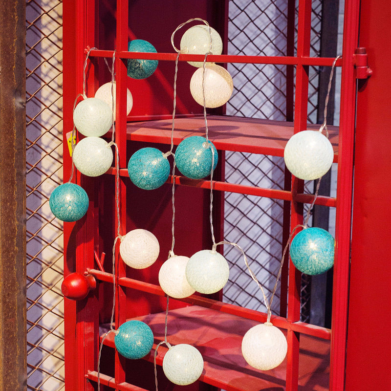 Cotton ball led bedroom decorative light small light small colorful light flashing light full sky star light string romantic bubble string light star light