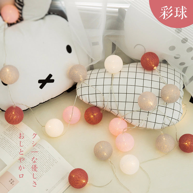 Cotton ball led bedroom decorative light small light small colorful light flashing light full sky star light string romantic bubble string light star light