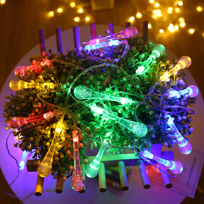 LED lanterns live broadcast background decoration creative water drop lights girl heart flash lights wedding romantic atmosphere arrangement string lights