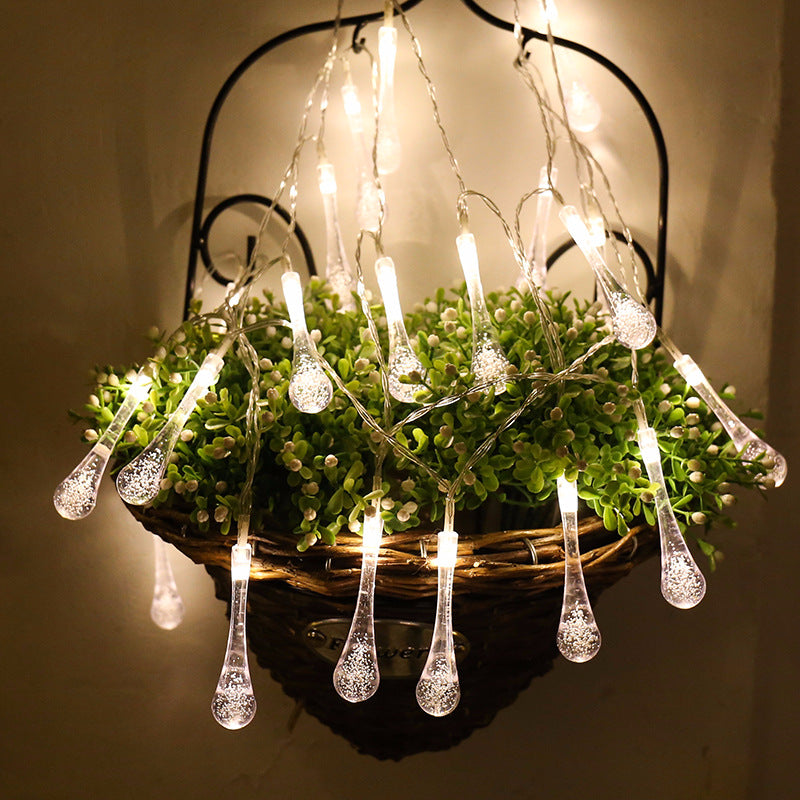 LED lanterns live broadcast background decoration creative water drop lights girl heart flash lights wedding romantic atmosphere arrangement string lights