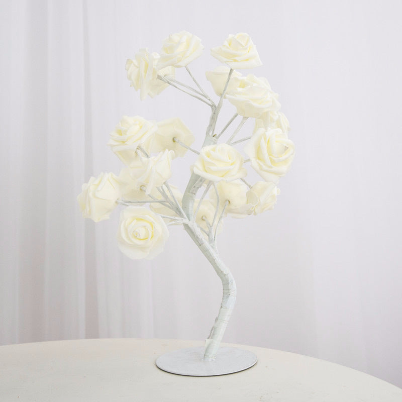 European warm rose lights string tree lights photo props girl heart room Korean chic decorative desk lamp