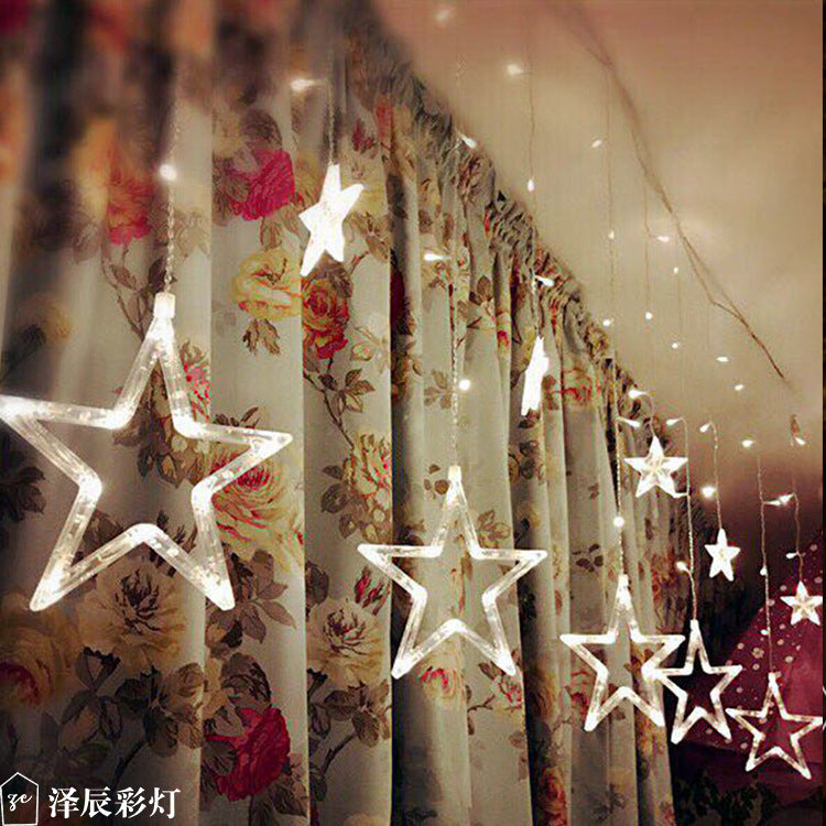 LED ice strip light decorative light pentagram curtain light wedding festival birthday indoor lights outdoor waterproof flash light