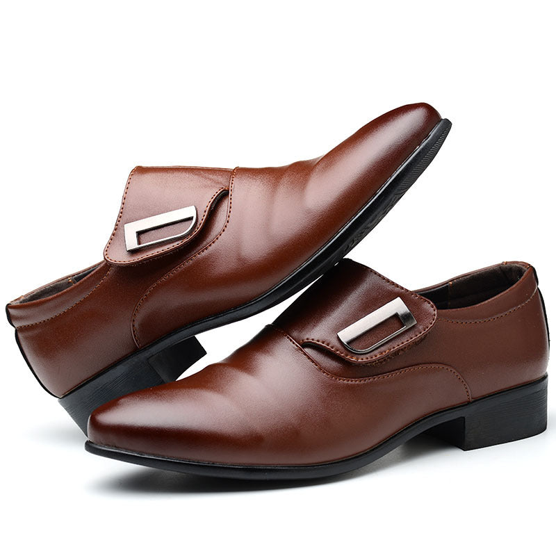Men's leather shoes 2024 new style: business formal pointed toe leather shoes, versatile casual loafers, breathable, dropshipping available
