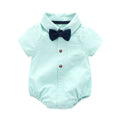 Children's suitins boys short-sleeved romper khaki shorts suitcross-border two-piece set baby clothes baby