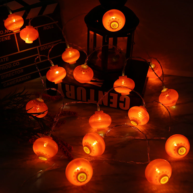 LED New Year's Eve red lanterns small colorful lights, outdoor small fresh flashing lights string lights bedroom neon lights holiday decoration