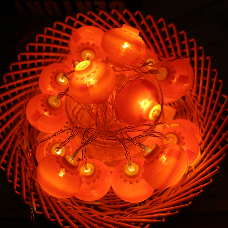 LED New Year's Eve red lanterns small colorful lights, outdoor small fresh flashing lights string lights bedroom neon lights holiday decoration